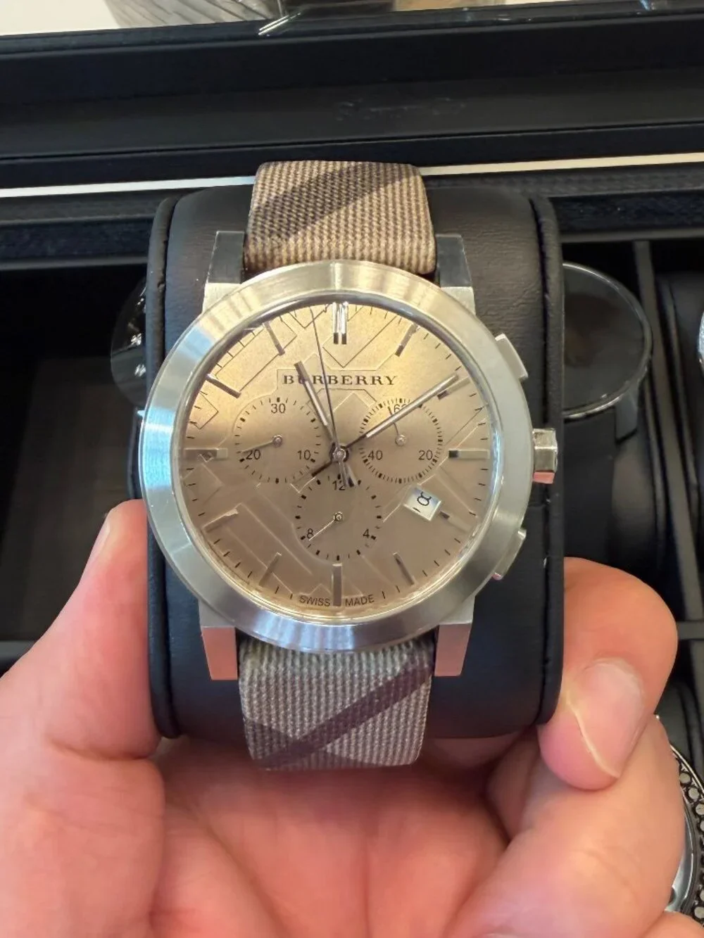 Burberry Swiss Made Chronograph Watch | Nova Check Strap